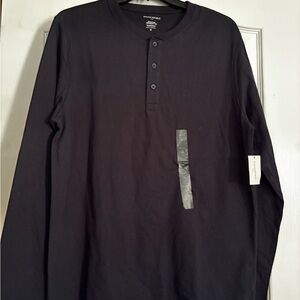 Banana Republic Men's Navy Long Sleeve Henley NWT